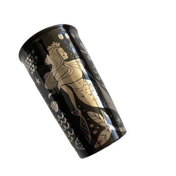 Starbucks Siren Mermaid Double Wall Tumbler Ceramic Travel Mug 12oz Grande
